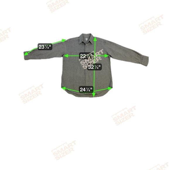 Craig Taylor Egyptian Cotton Button-Down Flannel Shirt Men L USA Made Gray - Picture 11 of 11